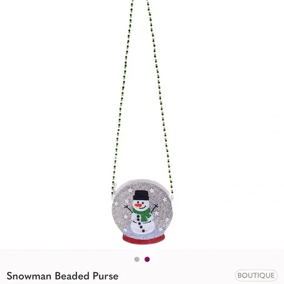 Snowman Beaded Purse - Picture 2 of 2